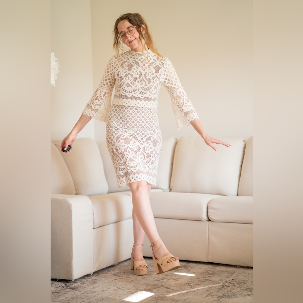 Ivy City Co Lace Pencil Dress